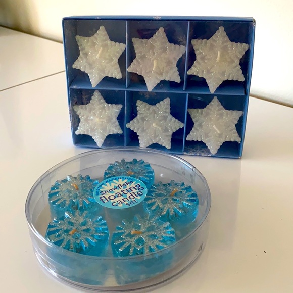 Other - Winter/ Snowflake candle sets. Great as gifts or for your own decor! ⛄️
